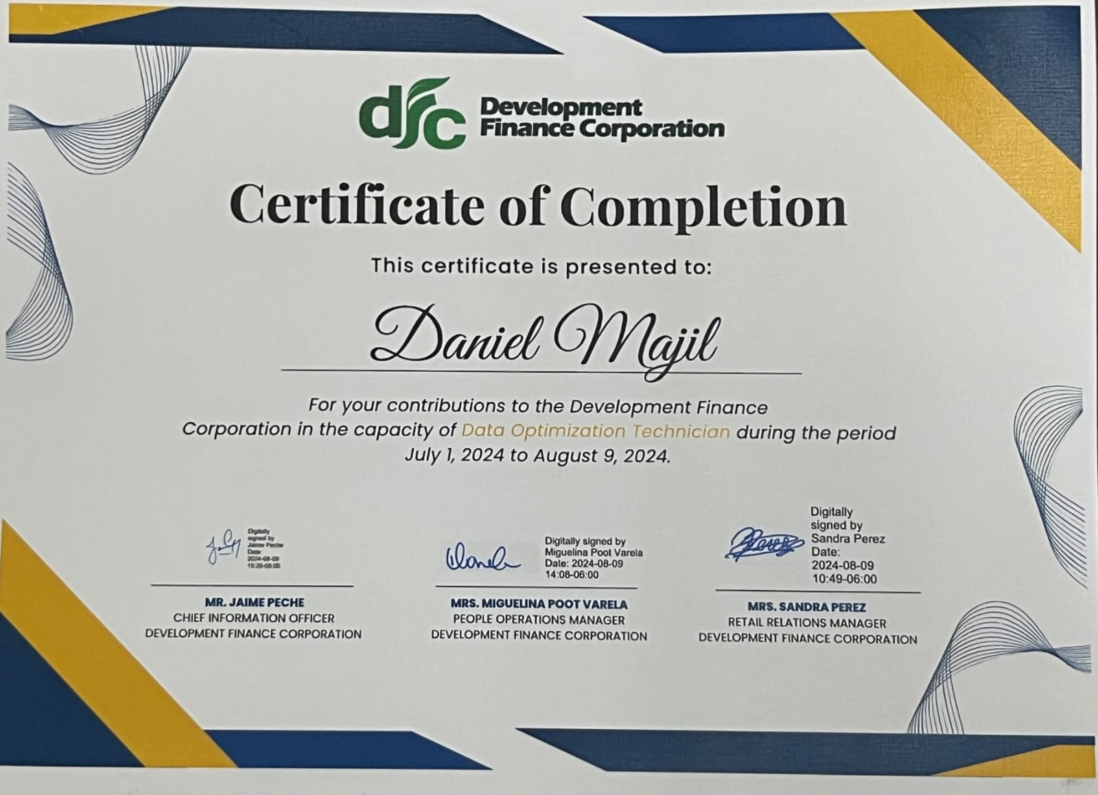 Certificate 2